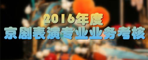 日亚洲美女B窟窿国家京剧院2016年度京剧表演专业业务考...